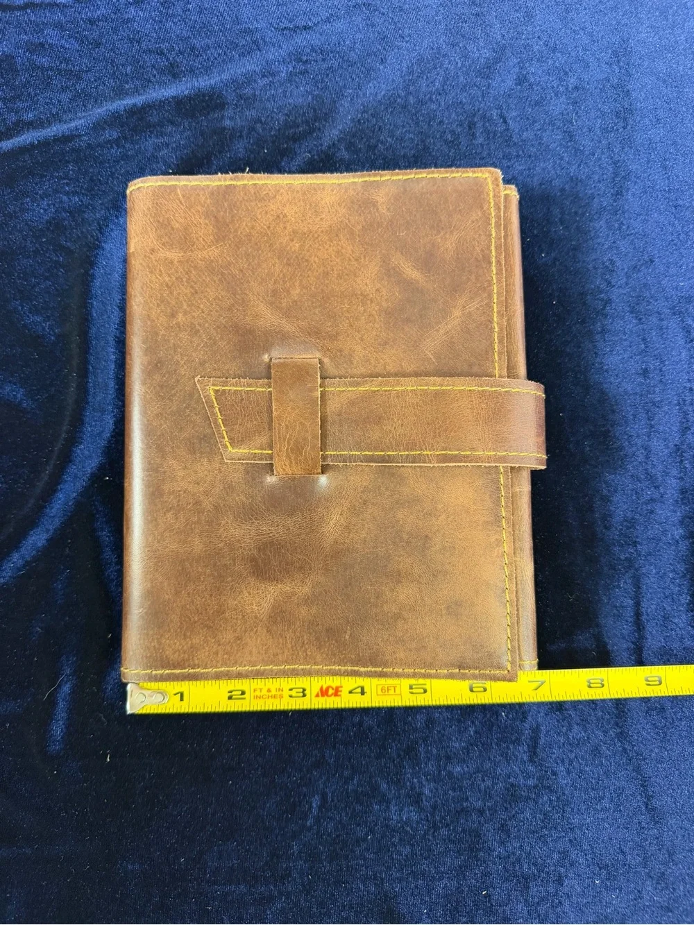 RUSTIC TOWN Brown Leather Diary/Journal w/Leather Tie Wrap Refillable UNUSED